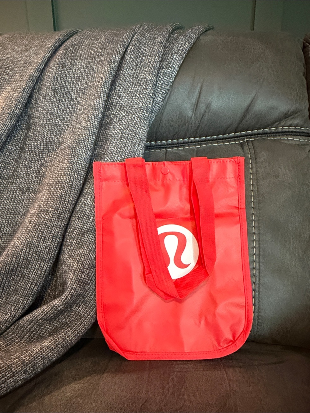 Lululemon Small Red Logo Tote